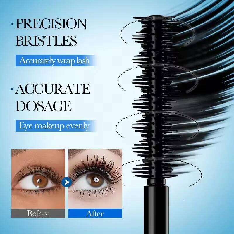 5D Lengthening Eyelashes Women's Make-Up Waterproof Black Silk Fibre Mascara Korean Cosmetics New X250722