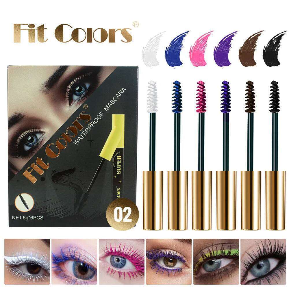 5D Silk Fiber Lash Color 12 Colors 3D Mascara Eyelash Extension Thick Lengthening Eye Lashes Holiday Stage Make X250722