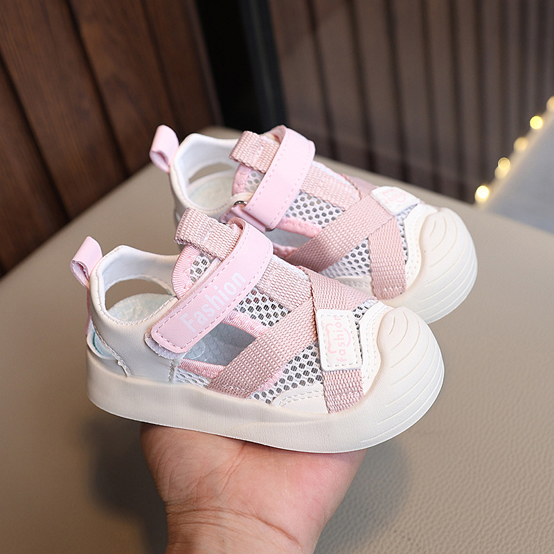 Kids Summer Fashion Breathable Sports Kid's All-match Casual Mesh Walkfashion Toddler Soft Soled Beach Sandals Infant Baby Shoes Sandal Size 16 -