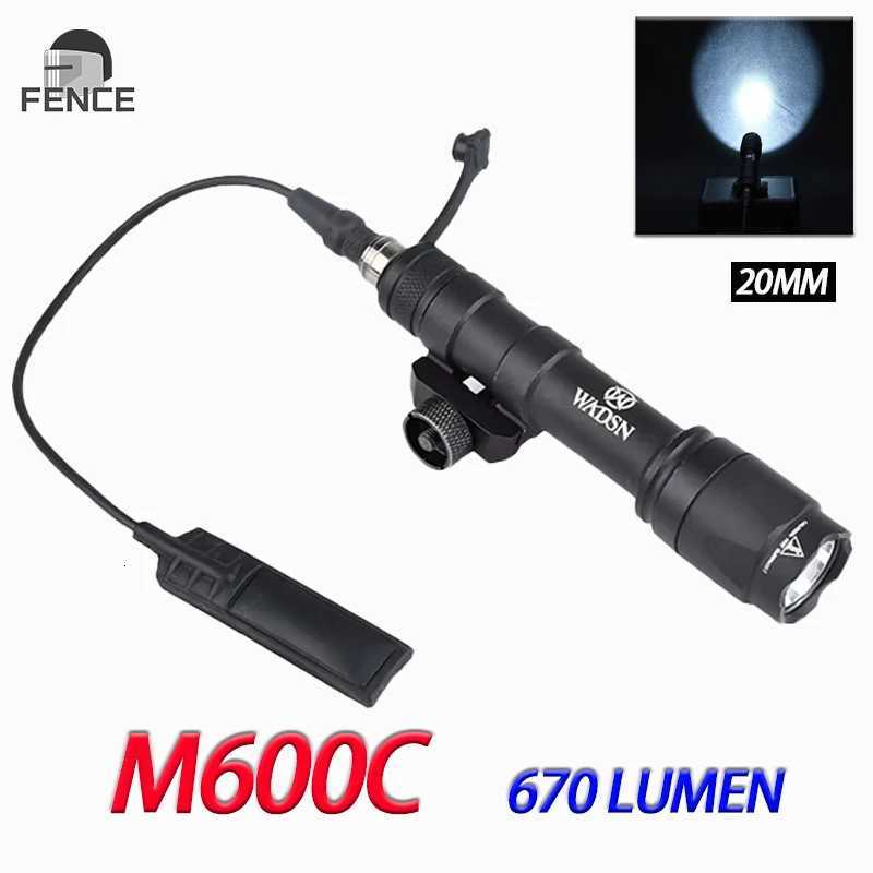 Vadsn SF Surefire M600 M600C Tactical Flashlight White LED Light Fit 20mm Rail Hunting Weapon Lamp Airsoft Accessories W250722