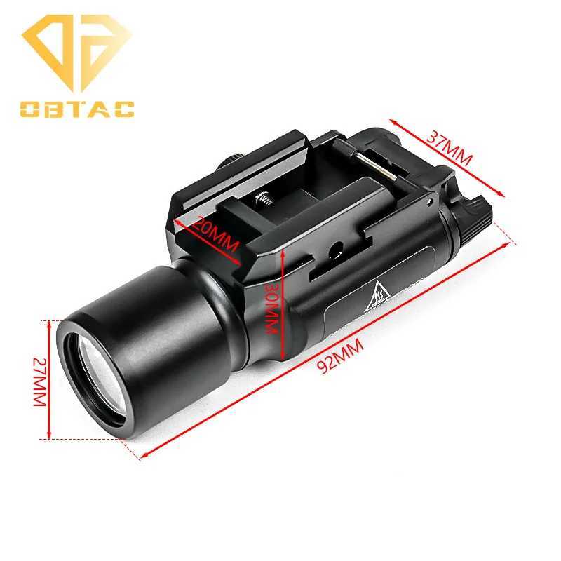 300 Tactical X300-B X300B Scout Light Airsoft Weapon Hang Light Strobe 1000LM LED Hunting Metal X300 Flashlight Fits 20mm Rail W250722