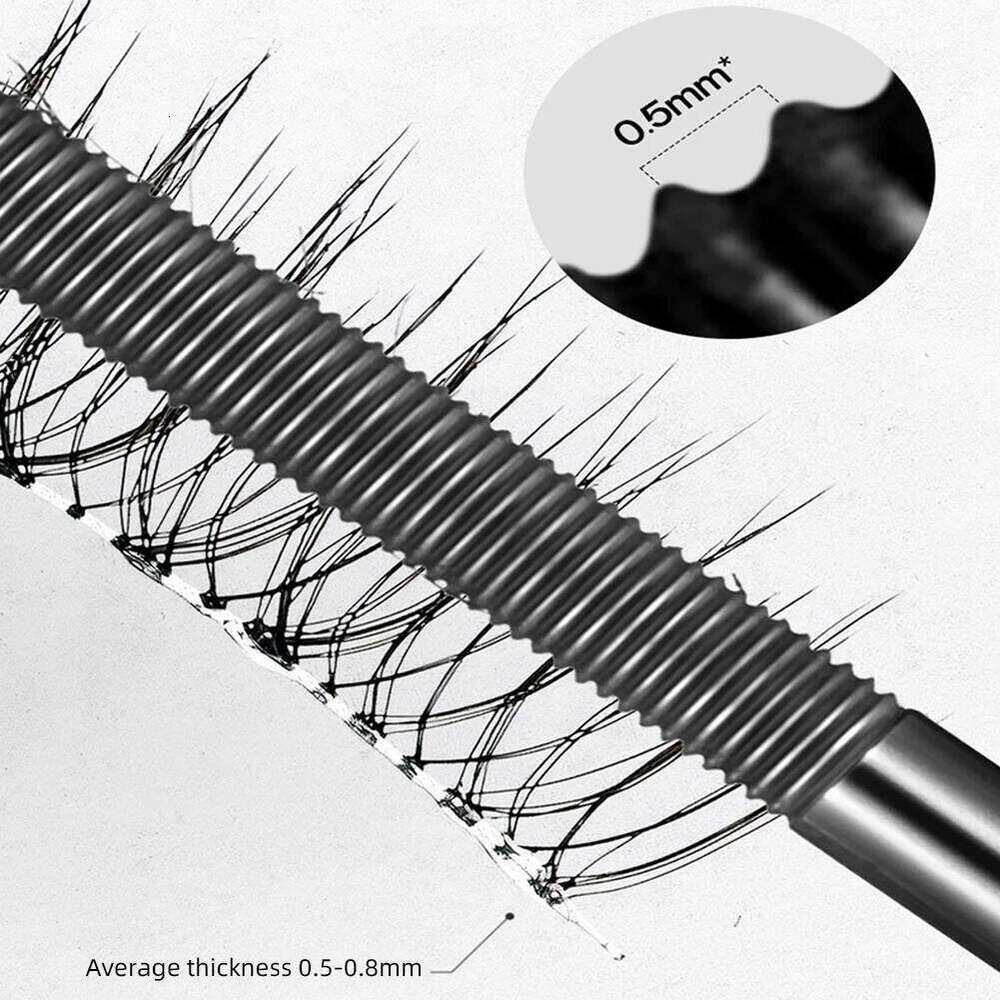 Metal Iron Lashes Waterproof Silk Fiber Mascara Black Long Curling Eyelash Extensions Non-clumping Eyes Makeup Cosmetics X250722