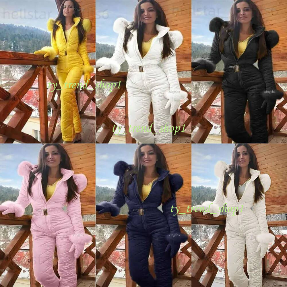 Designer Women's One-piece Ski Suit Breathable Ski Suit Ski Pants Suit One-piece Outdoor Snow Suit High Quality ksubi Jacket Women's Zip Ski