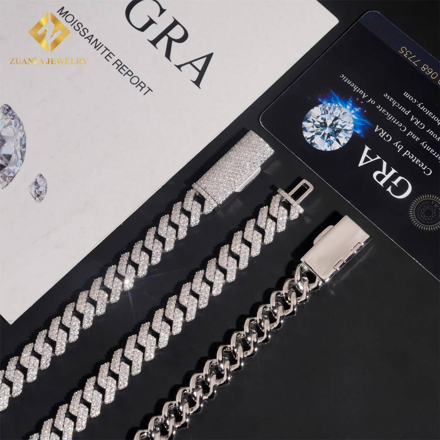 Sale Promotion 10mm Fine Men Jewelry Iced Out Diamond Cuban Link Chain Hip Hop Jewelry VVS Moissanite Bracelet Necklace