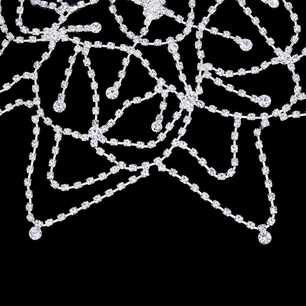 Hip Hop Trending Bride Wedding Hair Accessory Stylish Unique Multi layer VVS Moissanite Studded Luxury Headband Hat Chain Headdress