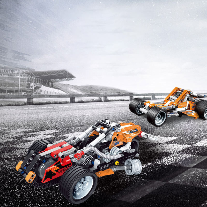 pull-back vechile motorcycle/building blocks/abs plastic/model kit 3803