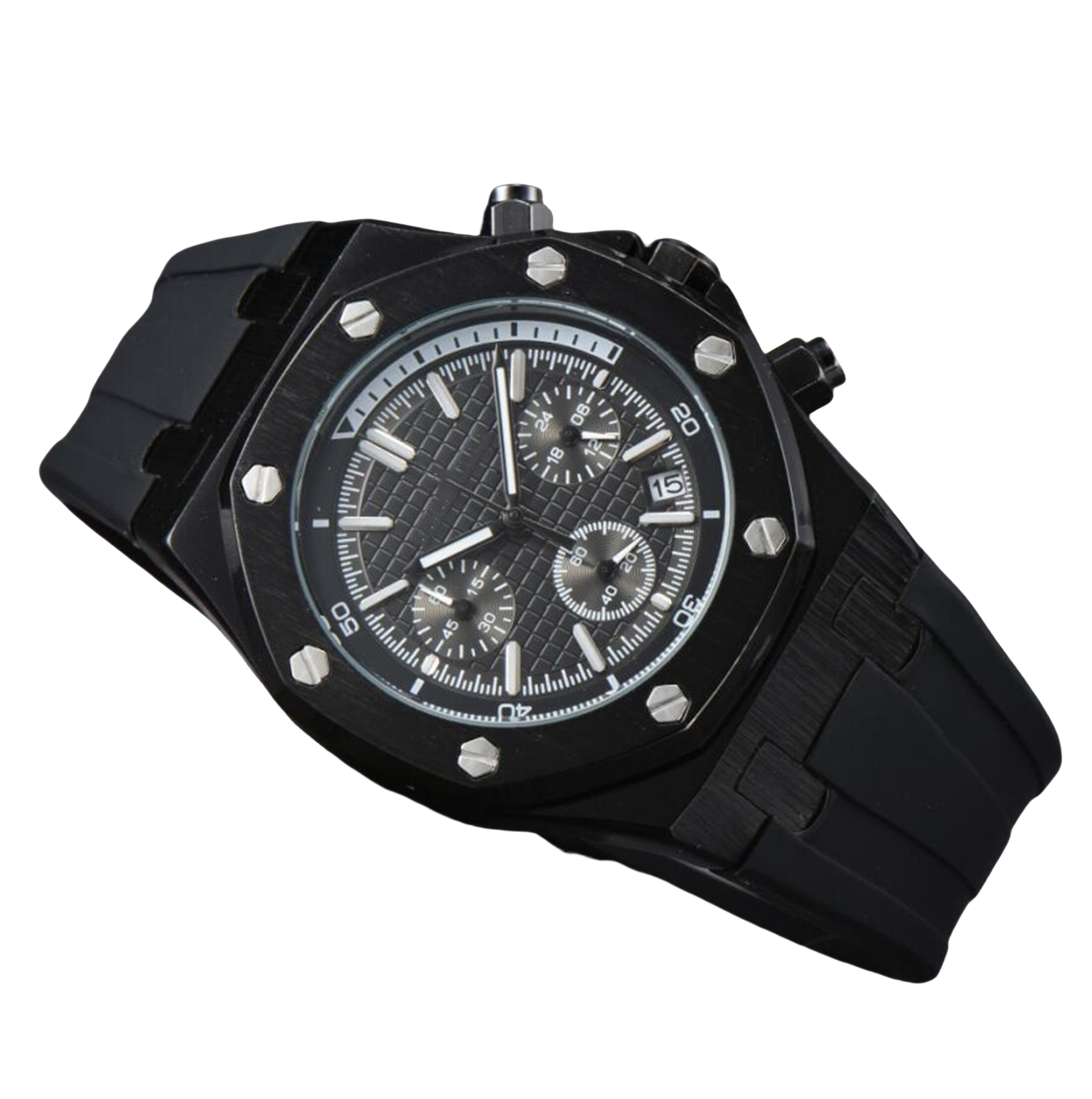 AAA New ROYALity OAKity Fashion watch Mens Automatic Quartz Movement Waterproof High Quality Wristwatch Hour Hand Display Metal Strap Luxury Popular Watch #213