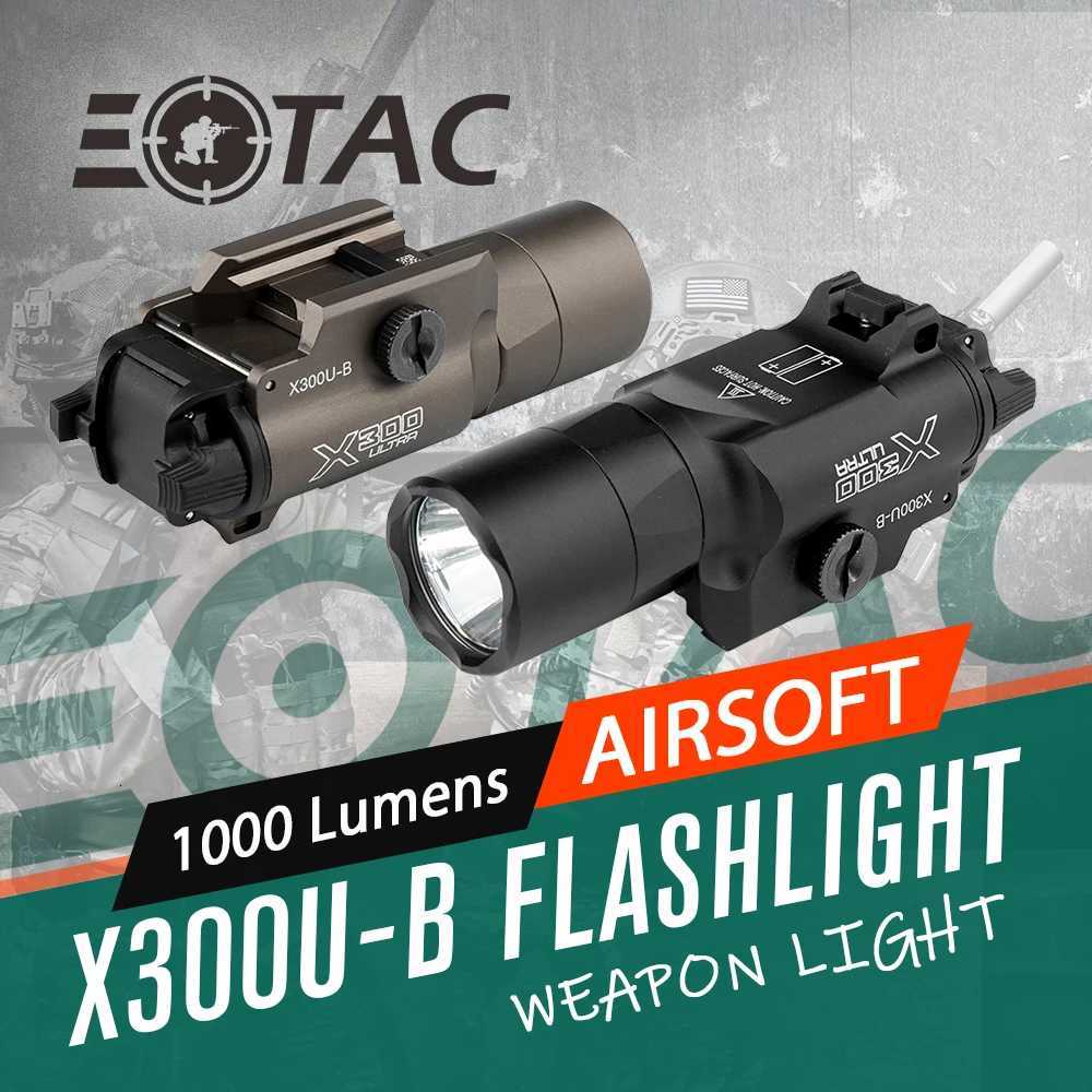 2024 New Metal Tactical X300U-B X300UB X300U Weapon Gun Light Flashlight Rifle Strobe Flashlight Hunting Accessories Fits 20mm Rail W250722
