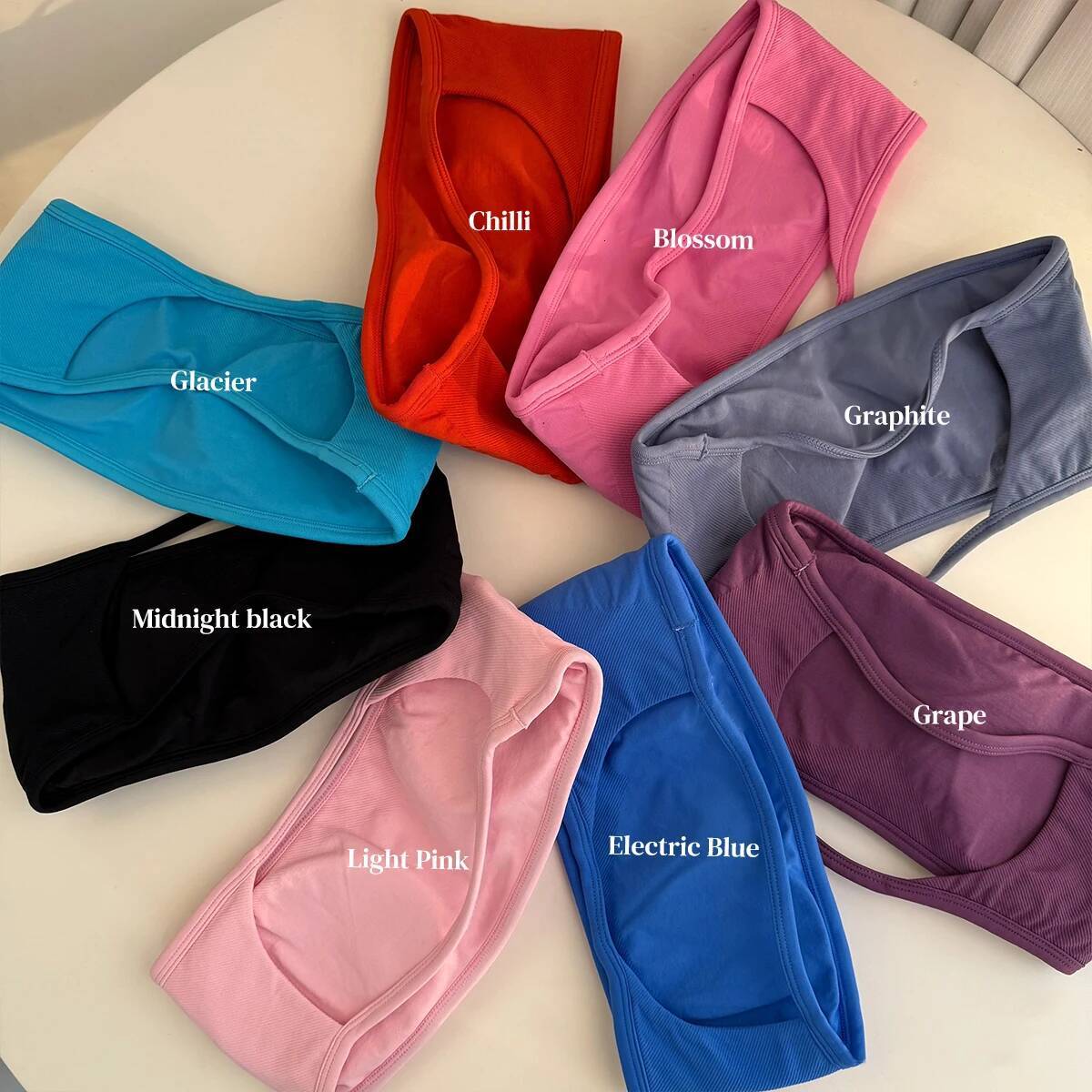 Backless Bandeau Tight Sports Bra Sexy Gym Top Push-Up Fiess Women Crop Elasticity Bustier