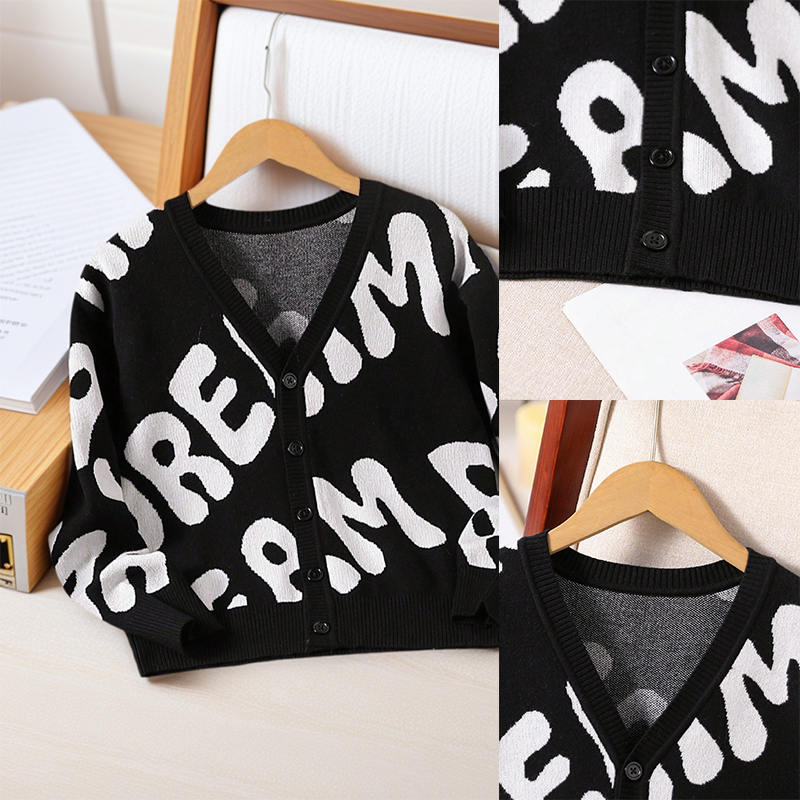 Kids Clothing Sweaters Cardigan Children's Soft Knit Sweater with Button-Up Design - Cozy Cardigan for Kids 3337