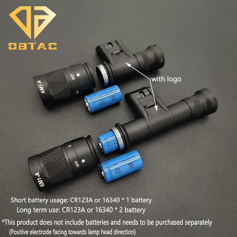 300V 600V Tactical Flashlight M600 M300 Lamp White LED Strobe Fits 20mm Rail Airsoft Hunting Rifle Weapon Scout Light W250722