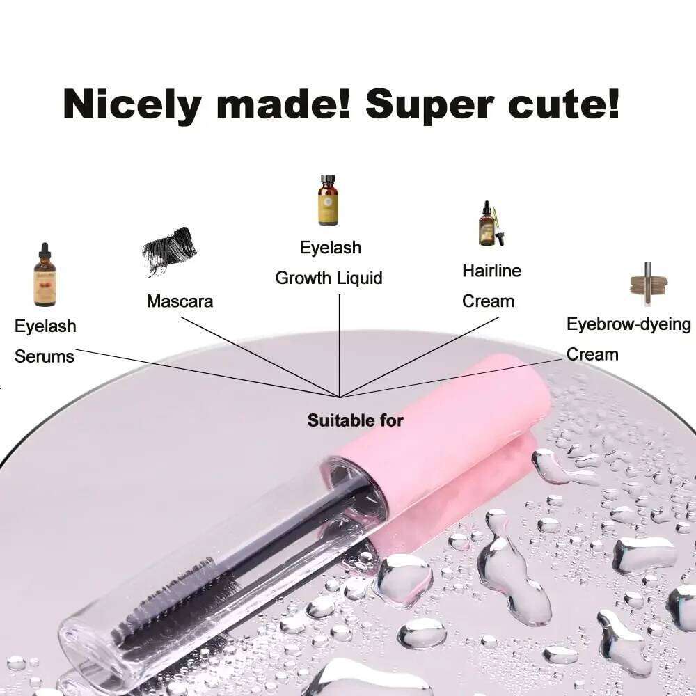 5PCS Refillable Empty Eyelash Mascara Cream Tube with Brush Durable Plastic for DIY Cosmetic Sample Size Container mascara bottles em