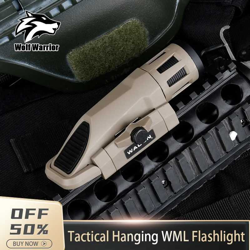 20MM Picatinny Rail Tactical APL/WML White LED Light Reconnaissance Outdoor Hunting Constant Strobe Nylon Flashlight W250722