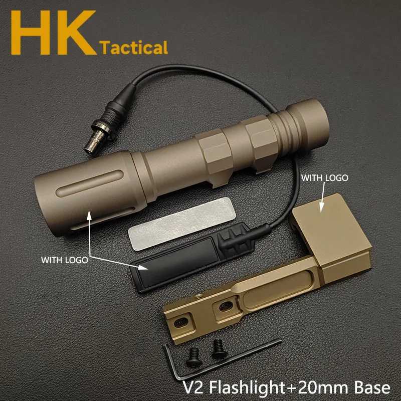 Sotac V2 LED Tactical Flashlight Airsoft Rifle Hunting High Power Weapon Lamp V2 1000 Lumens Metal M300 M600 Scout Light W250722