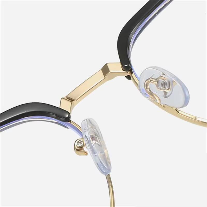 Eyebrow Student Myopia Glasses Finished Women Men Half Frame Square Short-sight Eyewear Prescription 0 -0.5 -0.75 To -6.0 ddmythur