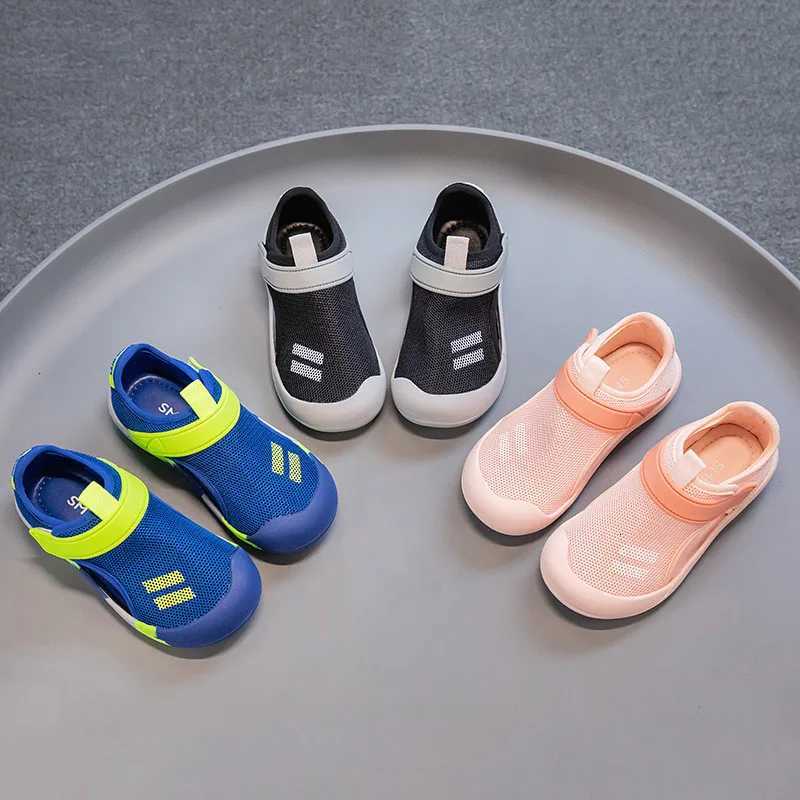 Kids Mesh Sandals Toes Capped Boys Girls Summer Casual Soft Sole Children Fashion Beach Shoes Anti-Slip Wear-Resistant H260130