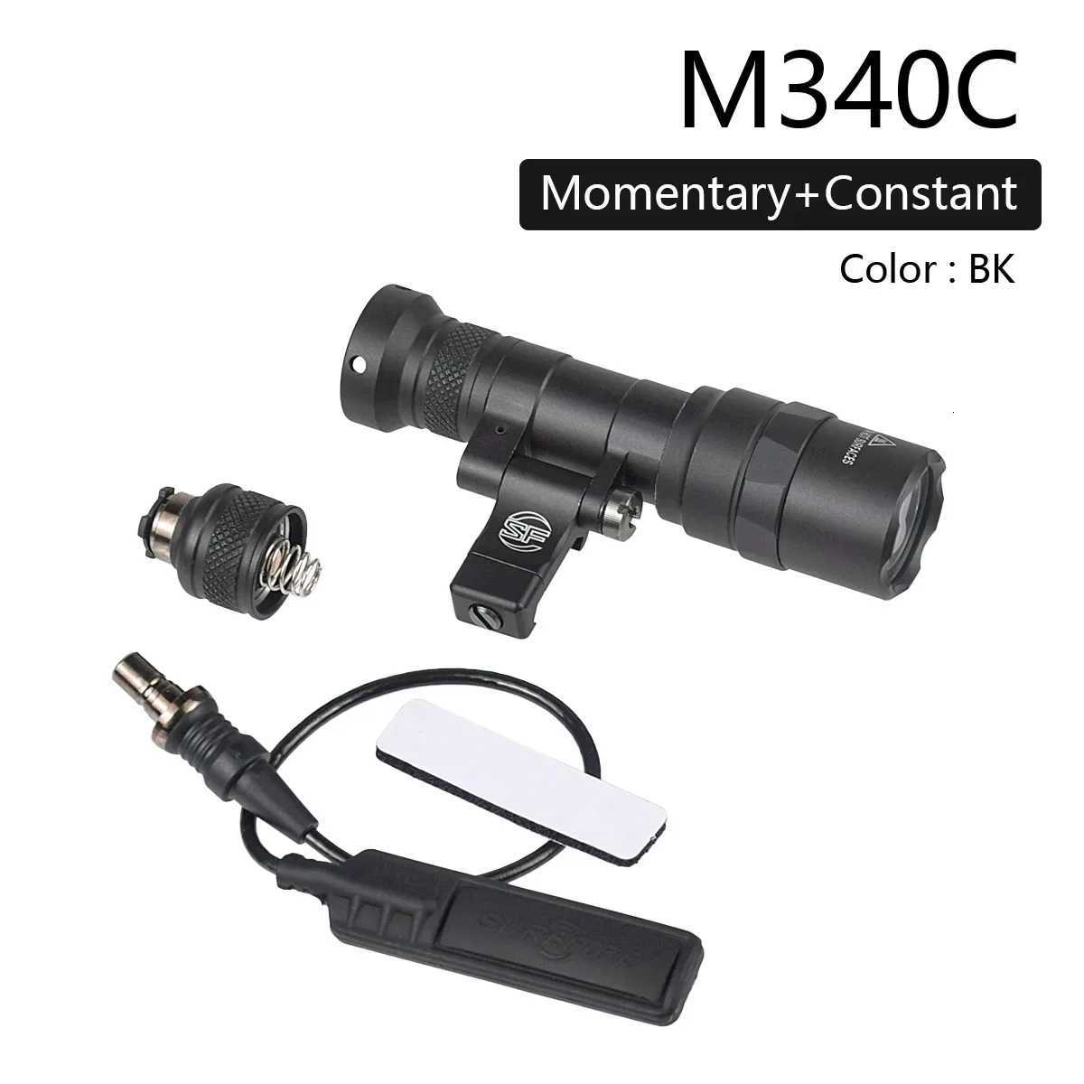 Tactical Surefire Airsoft M600 M300 M640DF M640V M340V M340C Led Scout Light 20mm Picatinny Rail MLOK Mount Weapon Light Hunting W250722