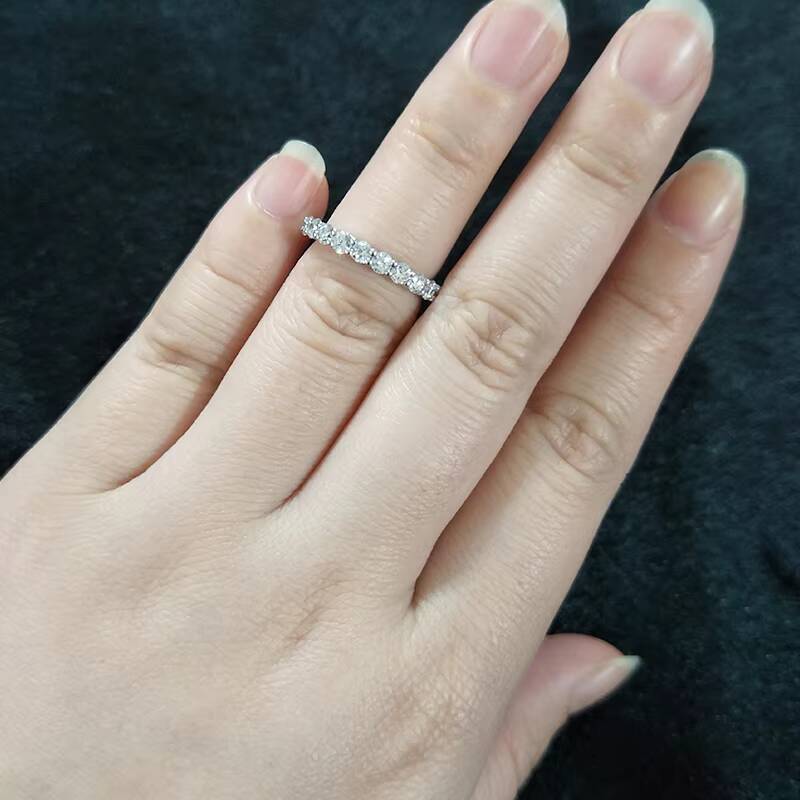 Starsgem 10k 14k Gold Diamond Ring Round 2.5mm DEF-VS HPHT CVD Lab Diamond Engagement Ring
