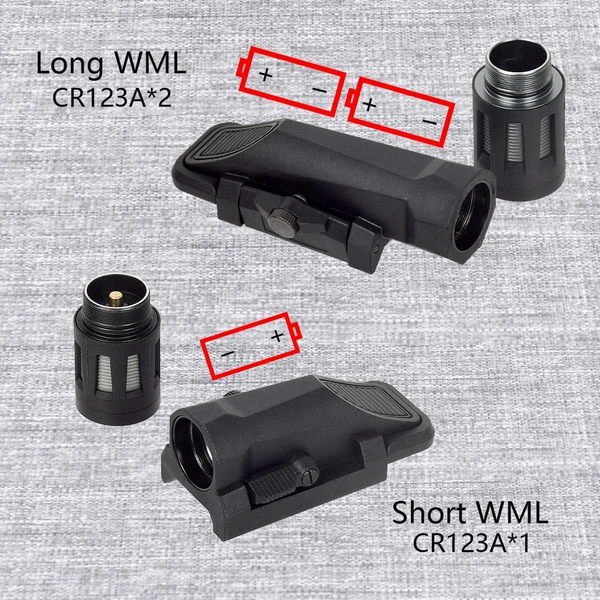 Tactical INFORCE WML Weapon Scout Flashlight Fits Airsoft Rifle AR15 APL Pistol Gun Light For GLOCK17 Hunting Strobe Torch W250722