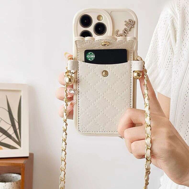 16 Quilted Small Fragrance Camellia Card Holder Compatible with iPhone 15 Pro Max Apple 13 Phone Case 11 Crossbody 14