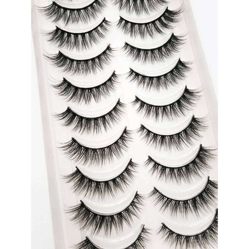 NEW 10 Pairs Natural False Fake Long Makeup 3d Lashes Extension Eyelash Mink Eyelashes for Beauty 54 X250723