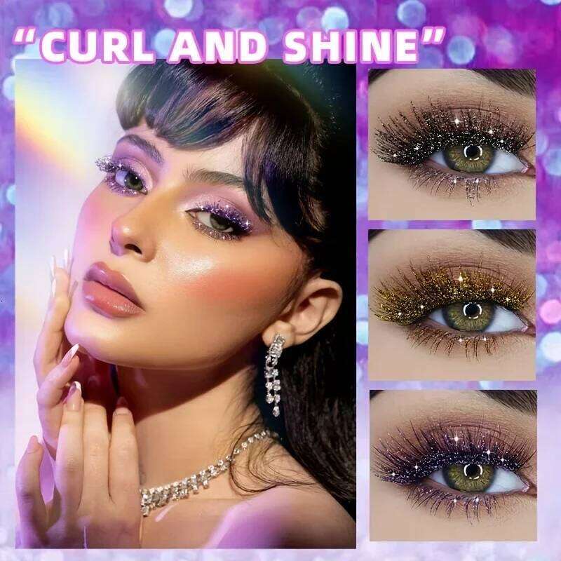 Funkelnde Schimmer-Mascara mit glitzerndem Schneeflocken-Finish, wasserfeste und wischfeste Augen-Make-up-Mascara mascara makeup X250