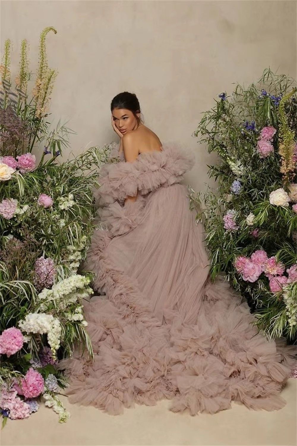 Tulle A-line Prom Dresses Princess Crimping FIshbone Vestidos De Noche Customized