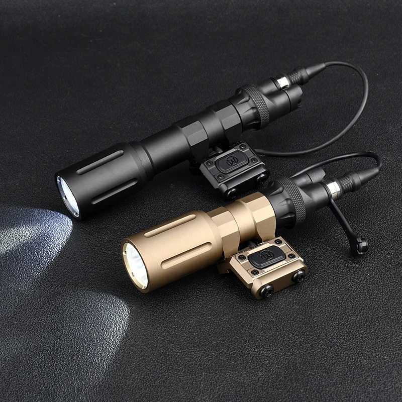 WADSN Metal PLHv2 Flashlight 1000 Lumens LED White Light Airsoft Dual Switch with Tactical ModButton Offset Switch Fits 20MM Rail W250722