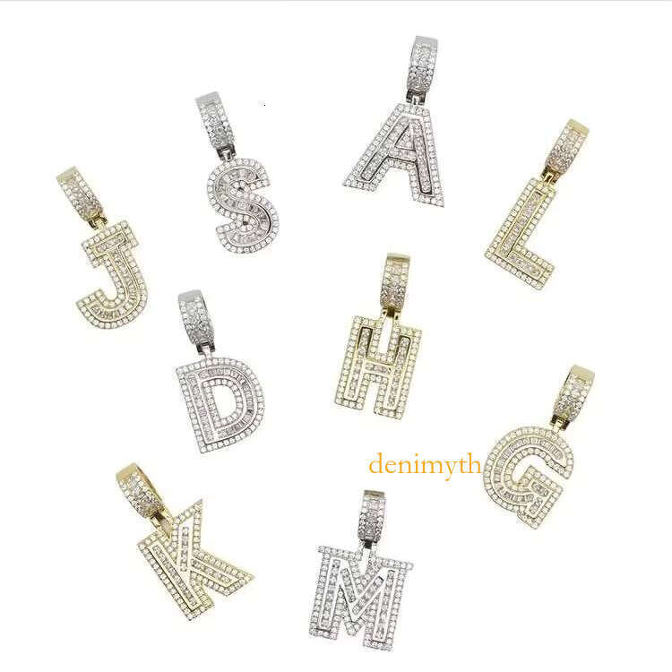 Wholesale Capital Letters Charm Iced Out Pendant Sier with VVS Moissanite Dias for Hip Hop Jewelry