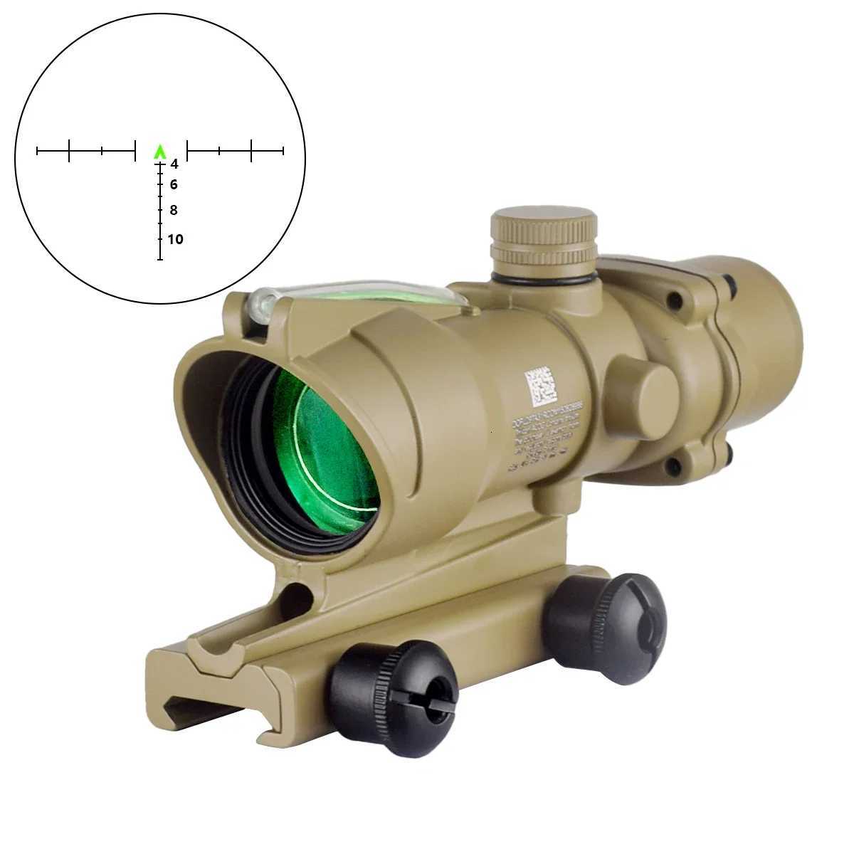 Tactical AOOG 4X32 Scope Sight x32 Optical Scope Fiber Optics Airsoft 4x Magnifier Cross Chevron Glass Etched Reticle Rifle W250723