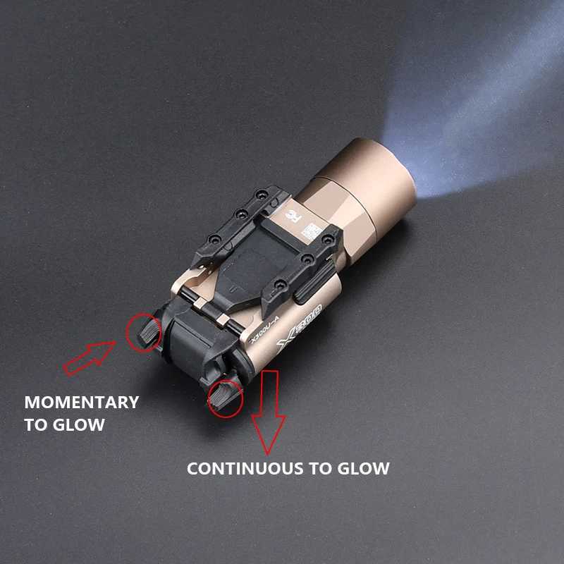 Tactical Airsoft Surefire X300U X300 Ultra 600lm LED Flashlight Rifle Weapon Pistol Scout Hunting Gun Outdoor Light Fit 20MM Rail W250722