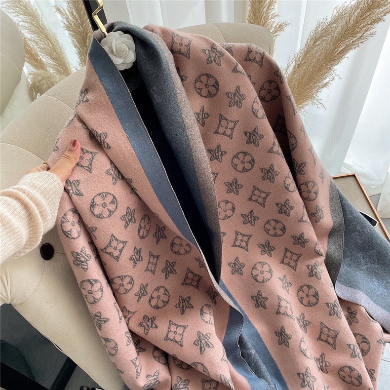 Winter imitation cashwool scarf female autumn and winter long outside the air conditioning shawl double-sided warm live neck 2025s hot