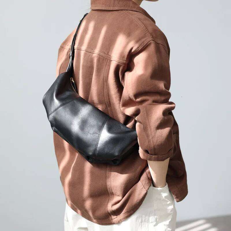 Luxury designer niche fashion messenger women soft cowhide shoulder bag practical and portable