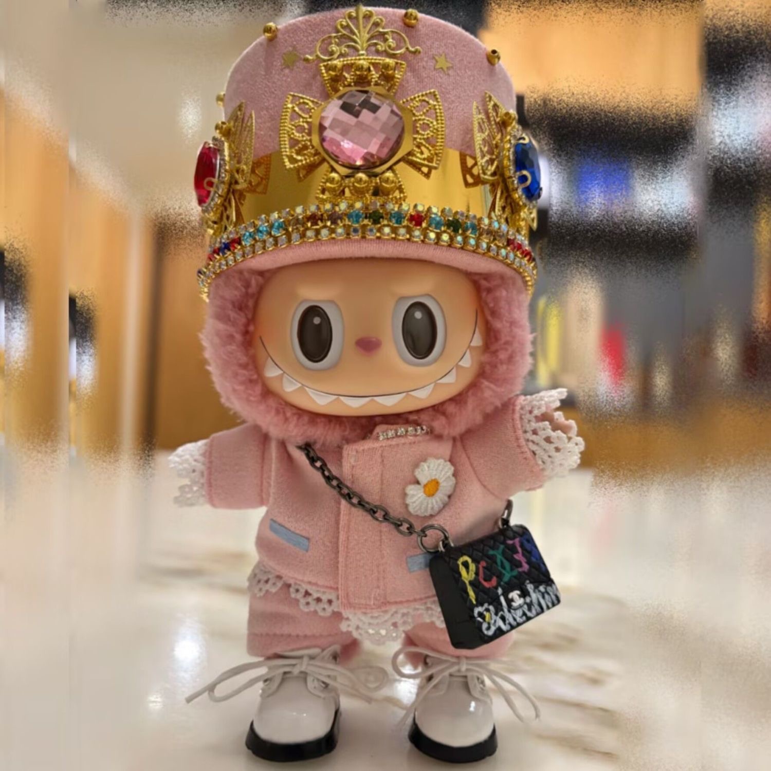 GD with G-Dragon labubu baby clothes 17cm suit second-generation pendant plush doll clothes