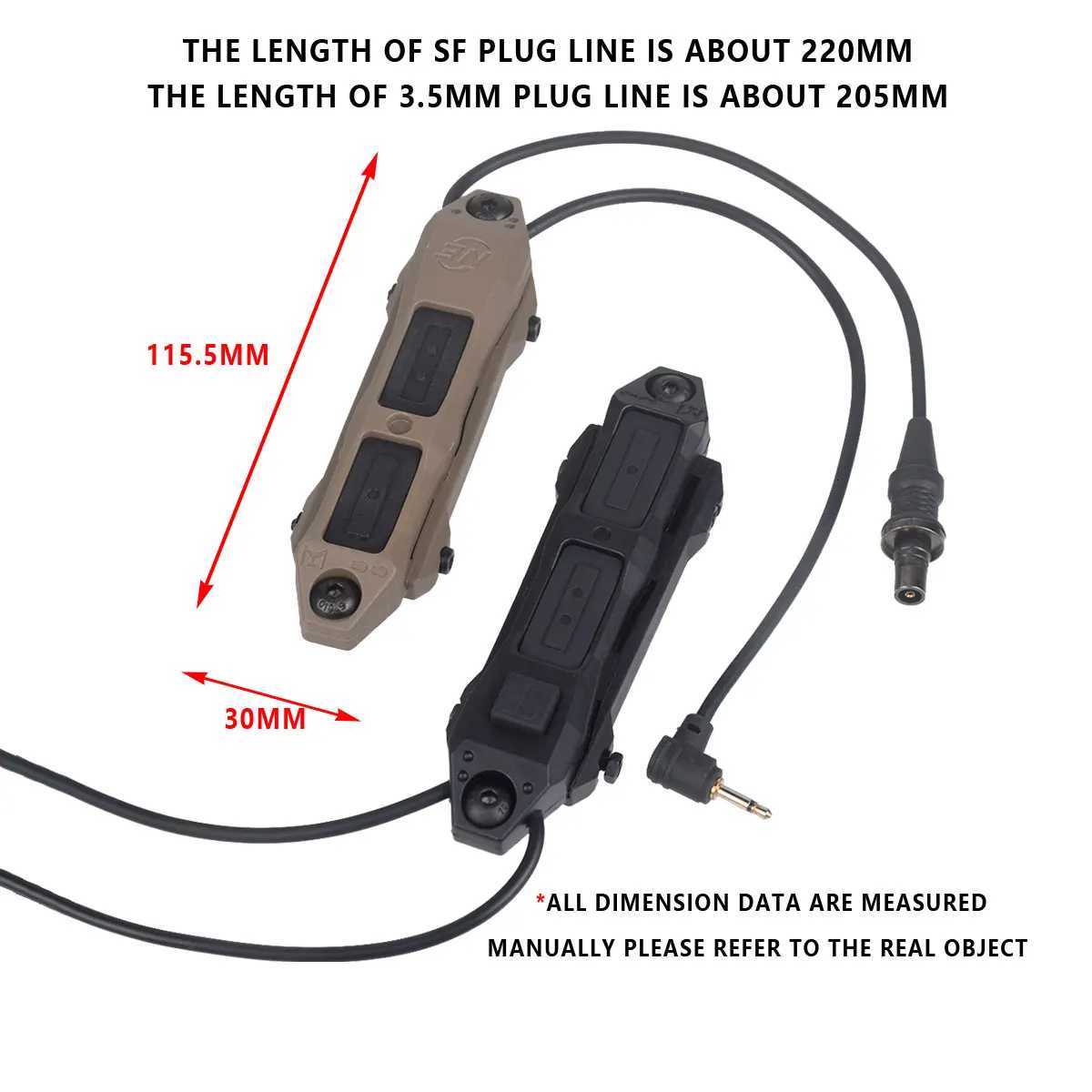 Surefire M300 M600 Pressure Remote Dual Function Switch for Mlok Keymod DBAL A2 PEQ 15 NGAL MAWL Flashlight Weapon Scout Light W250722