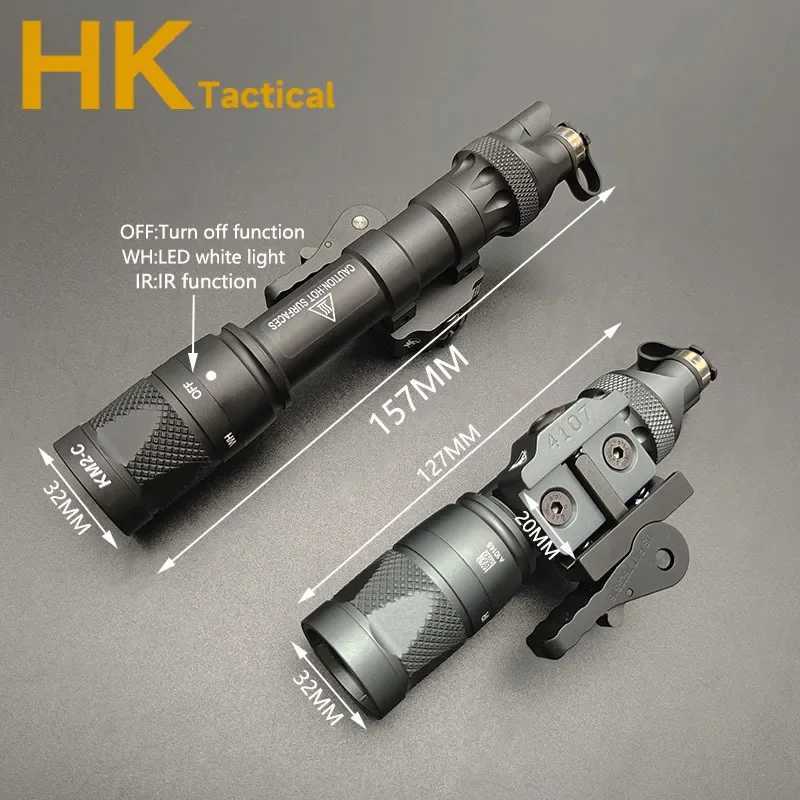 Tactical Weapon Light M600 M622V M323V IR Illuminator and LED White Light Flashlight with Quick Release Base Fits 20MM Rail W250722