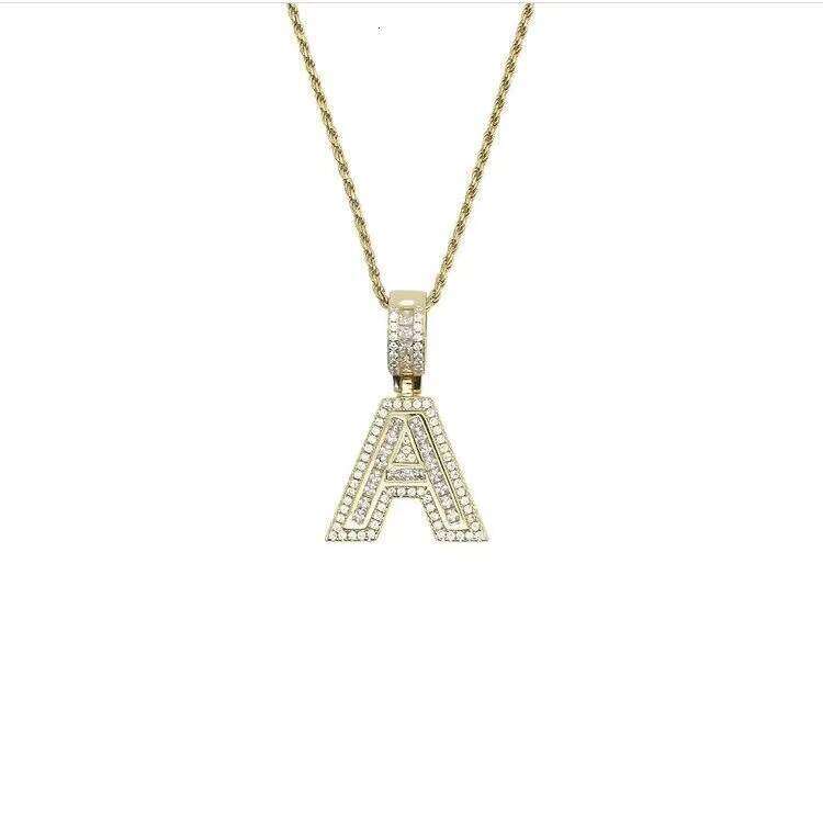 Wholesale Capital Letters Charm Iced Out Pendant Sier with VVS Moissanite Dias for Hip Hop Jewelry
