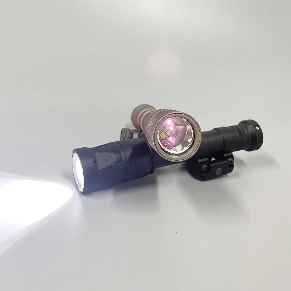 1R Scout Light M600V-IR Tactical Weapon Light Infrared Laser LED White Light Dual Output /w Pressure Switch for Hunting W250722