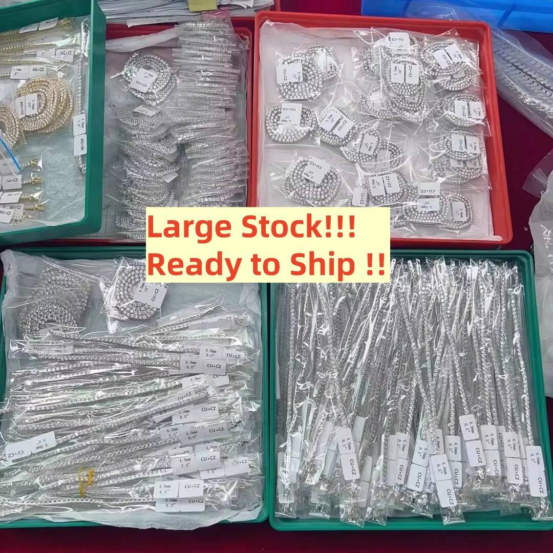 Drop Shipping Support Moissanite Iced Out Tennis Bracelet Chain Hip Hop Jewelry 2.0mm-6.5mm Fast Shipping Factory Price