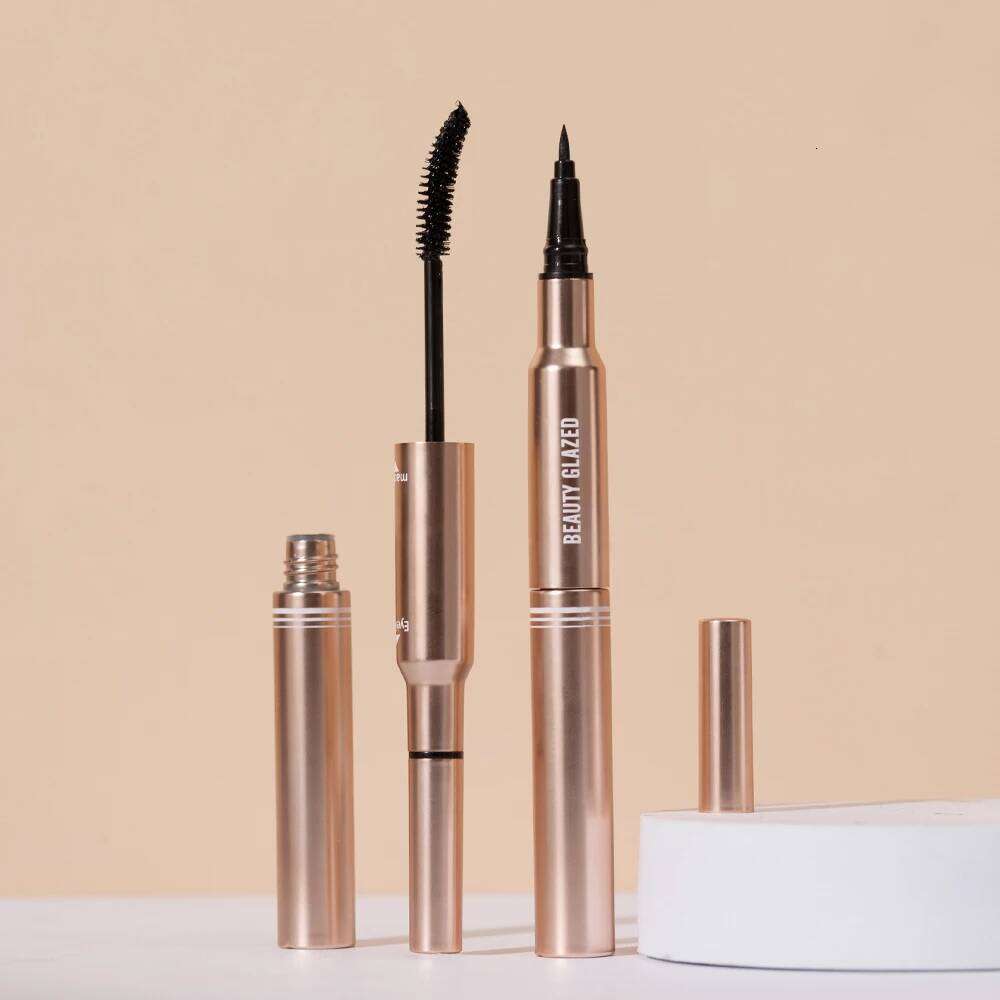 Beauty Glazed Bushy Big Eyes Eyeliner&Mascara,2 In 1 Makeup Pen,Double-ended Waterproof Liner Pencil, Fast Quick Dry Mascara X250722