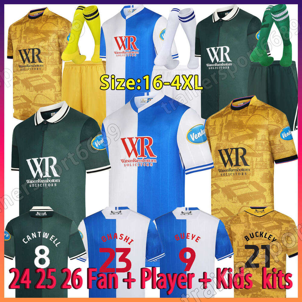 2025 26 blackburns Soccer Jerseys HEDGES CANTWELL sblackburn 25 26 Sports shirts TRAVIS HYAM GUEYE Rovers 25 26 home away third Fans men kids kits Football Shirts