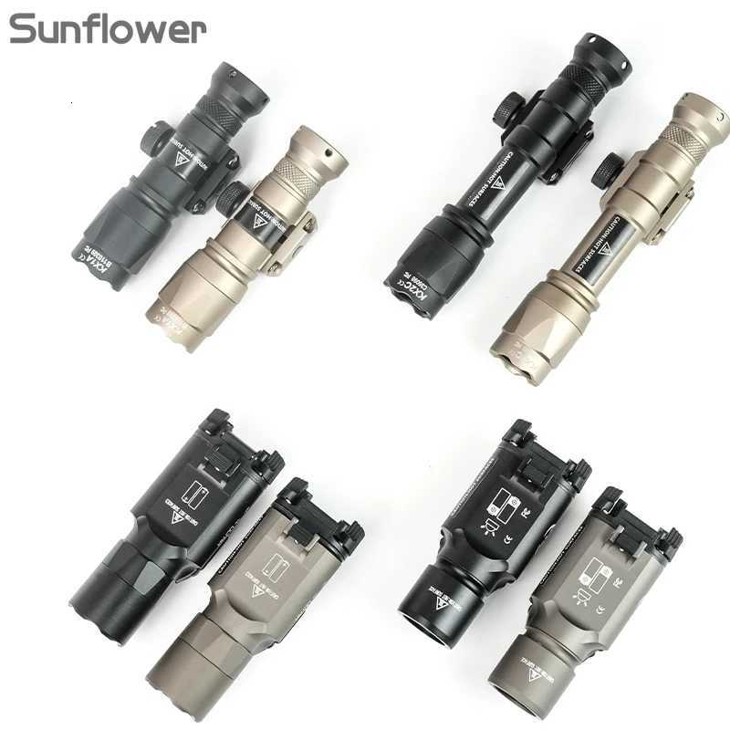 Tactical Gear SF X300U X300 M600 M600B M300 M300C Flashlight LED Torch AR15 Airsoft Hunting Weapon Scout Light Fits 20mm Rail W250722