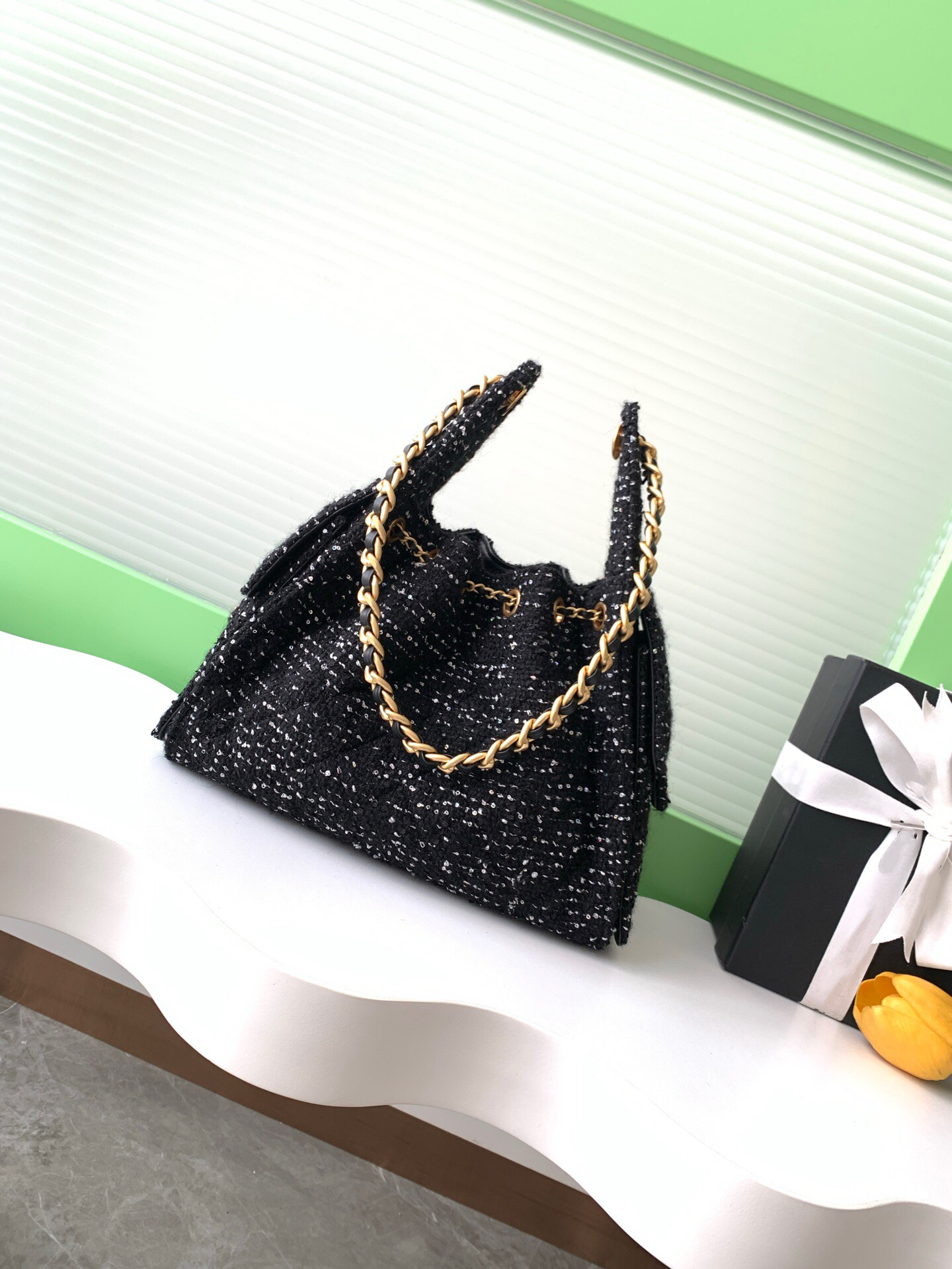 designer bag Mirror Quality Caviar Calfskin hobo Chain Sling Bag Women Single Shoulder Crossbody Bags Mini Earphone Pocket Real Leather Designer Handbags