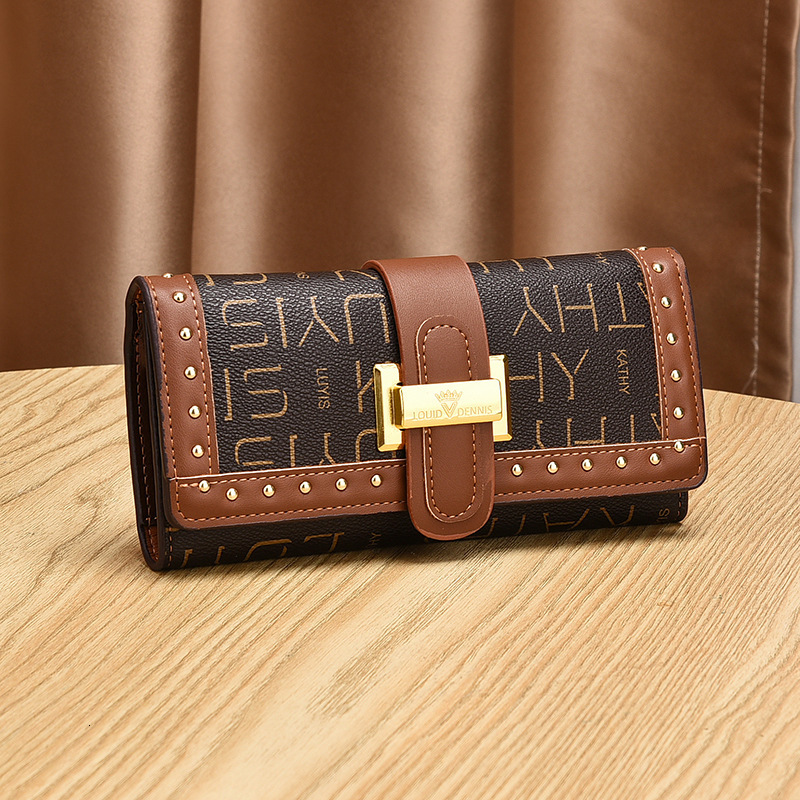 Free Shipping Designer Bag 2025 New Women's Wallet Multifunctional Retro Coin Wallet Long Letter Mobile Phone Bag For Women