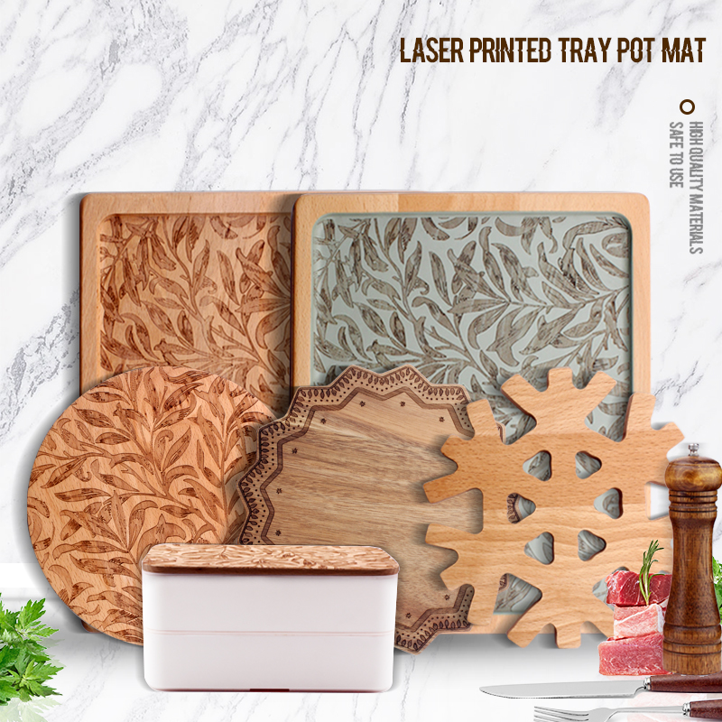 Light Beech Wood Kitchen Tray Tea Coaster Placemat Small Ornament Cutting Board Modern Minimalist
