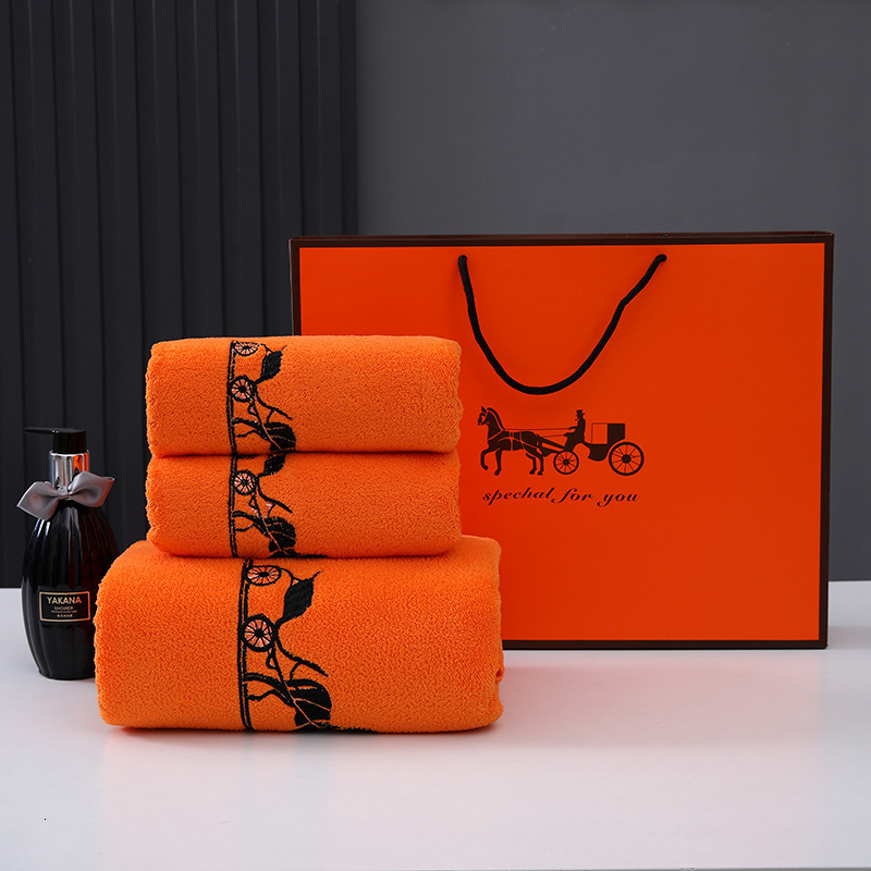 Luxury Towel Bath Towel Gift Box Three-Piece Set Annual Meeting Gift Embroidered Company Return Gift Customizable 250723