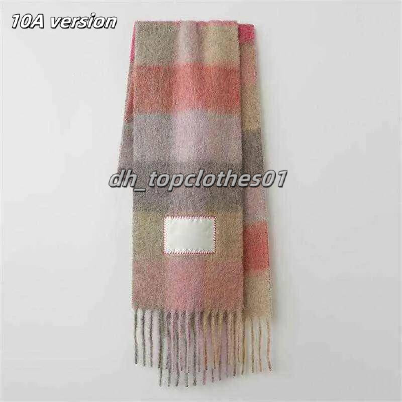 2025 10A Acnes Scarf Designer Acnee Scarf Mens Winter Scarfs Cashmere Soft Thick Fashion Luxury Scarves Classic Check Plaid Shawls Medium Length Versatile 8ac