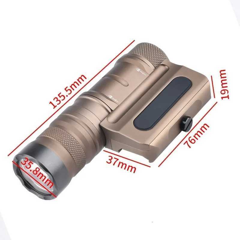 1500 Lumens Tactical OWL Flashlight Powerful Optimized Hunting Weapon Light Airsoft Metal CNC Fit 20mm Rail Hunting Gun W250722