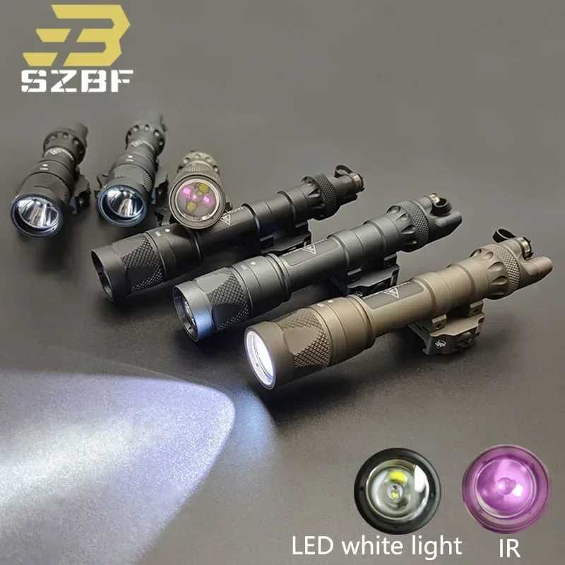 Tactical SF M622V M323V IR Flashlight LED White Light Hunting Weapons Scout Light with Quick Detachable Base Fit 20MM Rail W250722