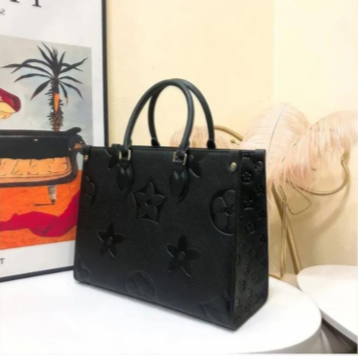 Designer Onthe Go Embossed Flower Large Capacity GM MM Tote Bag Fashion Women Shoulder Handbags Lady Crossbody Female Backpack Purse Shopping Bags h16888